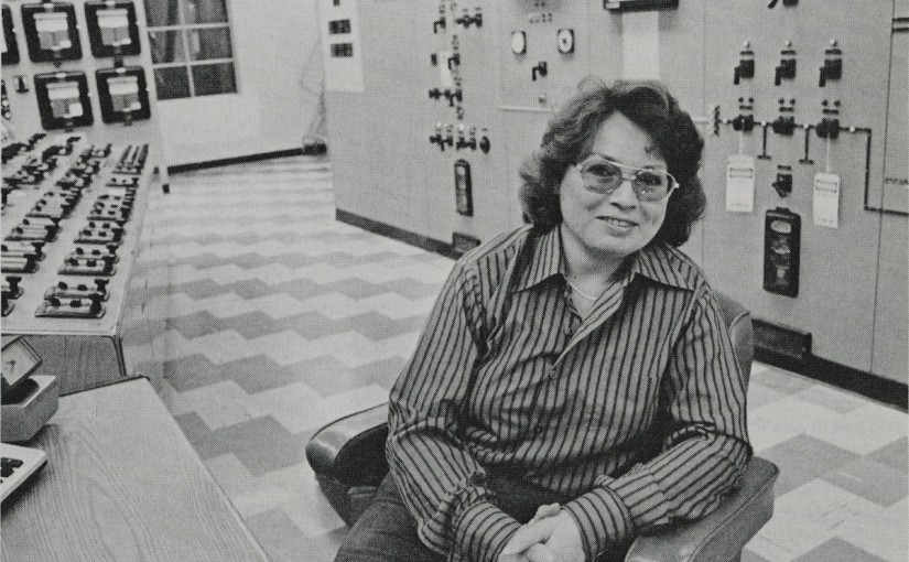 women in utilities, Betty Queen in North Omaha Station control room