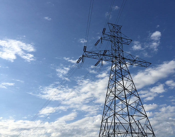 high-voltage power lines hum
